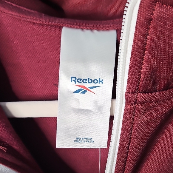 Reebok Men's Hip Hop Track Performance Jacket in Burgundy Large NWT - Picture 3 of 11